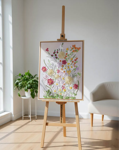 The Gentle Garden - Handmade Texture ART - 30X40 cm