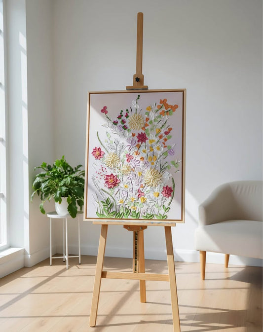 The Gentle Garden - Handmade Texture ART - 30X40 cm