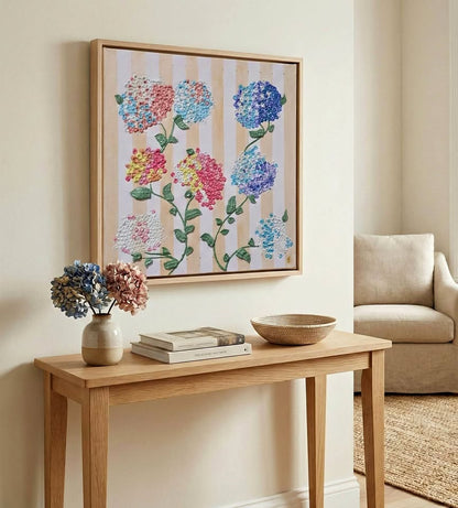 Hydrangea Bloom- Handmade Texture ART - 30X30 cm