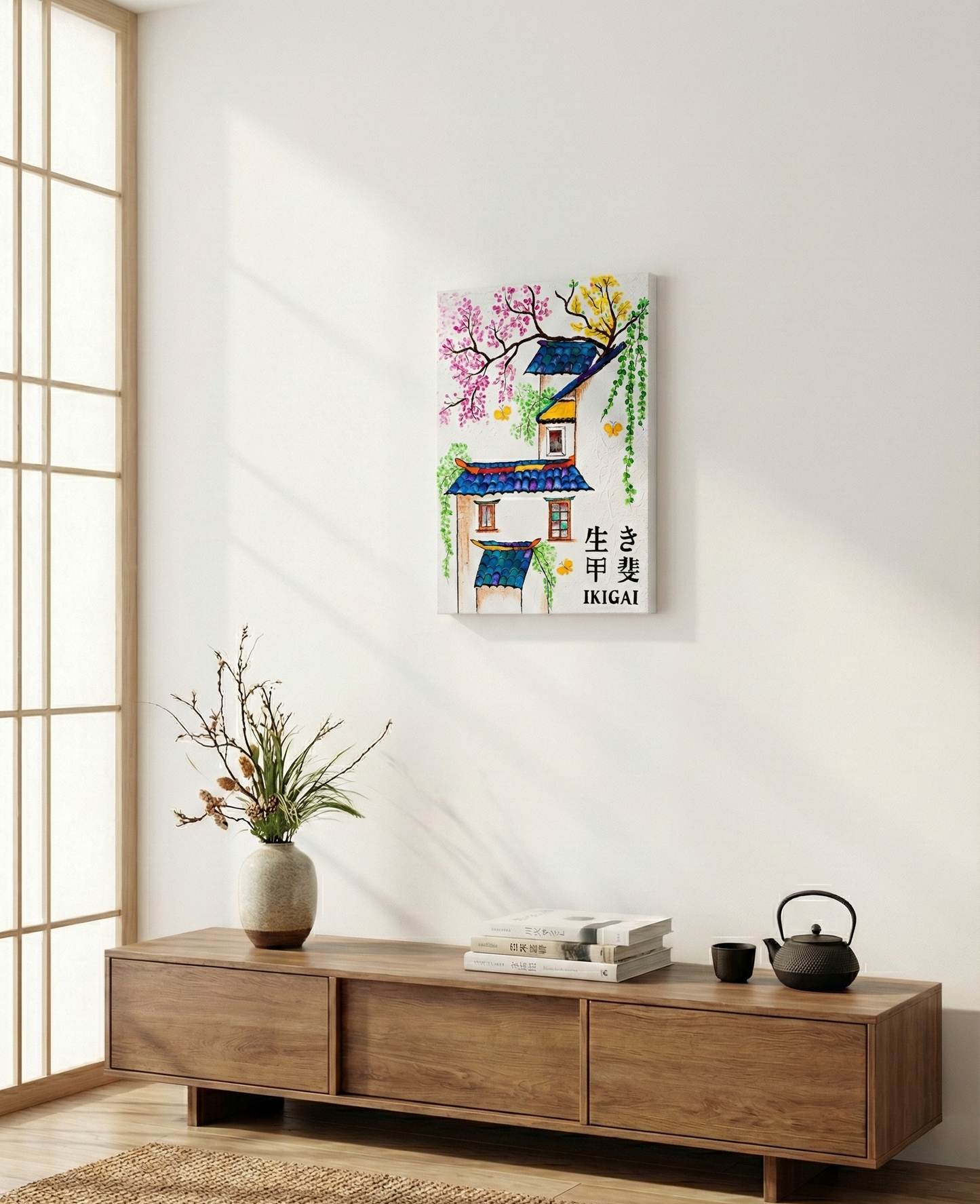 IKIGAI - Handmade Texture ART - 30X40 cm