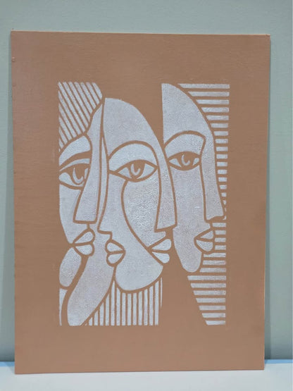 Tomar Ghore Handmade textured art world/ bohemian art/ unique style- 30X90 cm