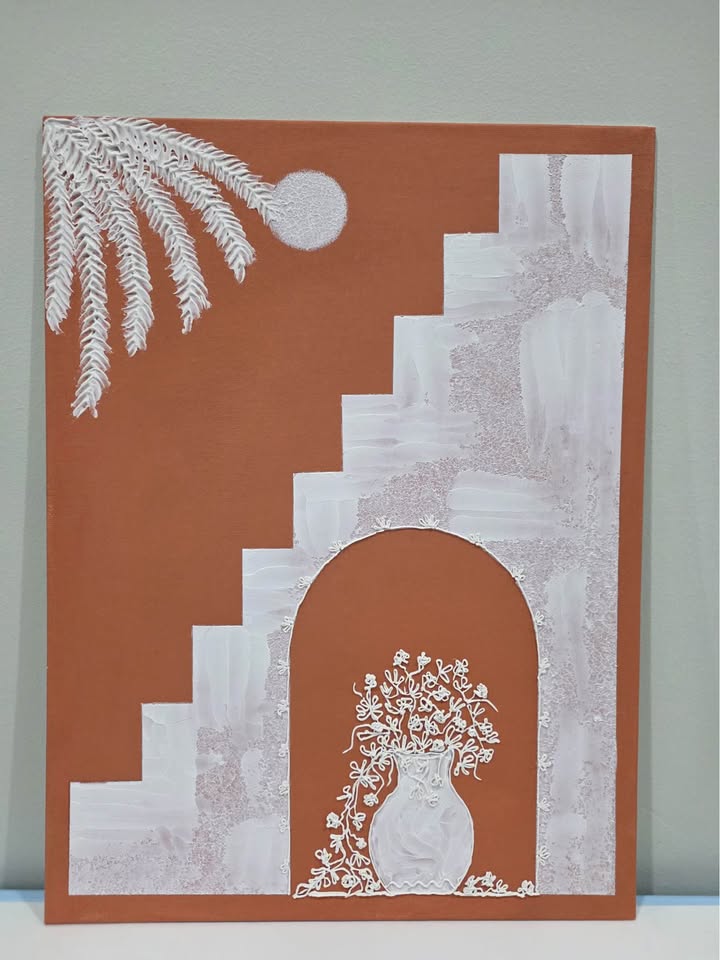 Tomar Ghore Handmade textured art world/ bohemian art/ unique style- 30X90 cm